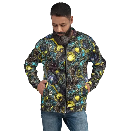 Nocturne Bloom on a Bomber Jacket
