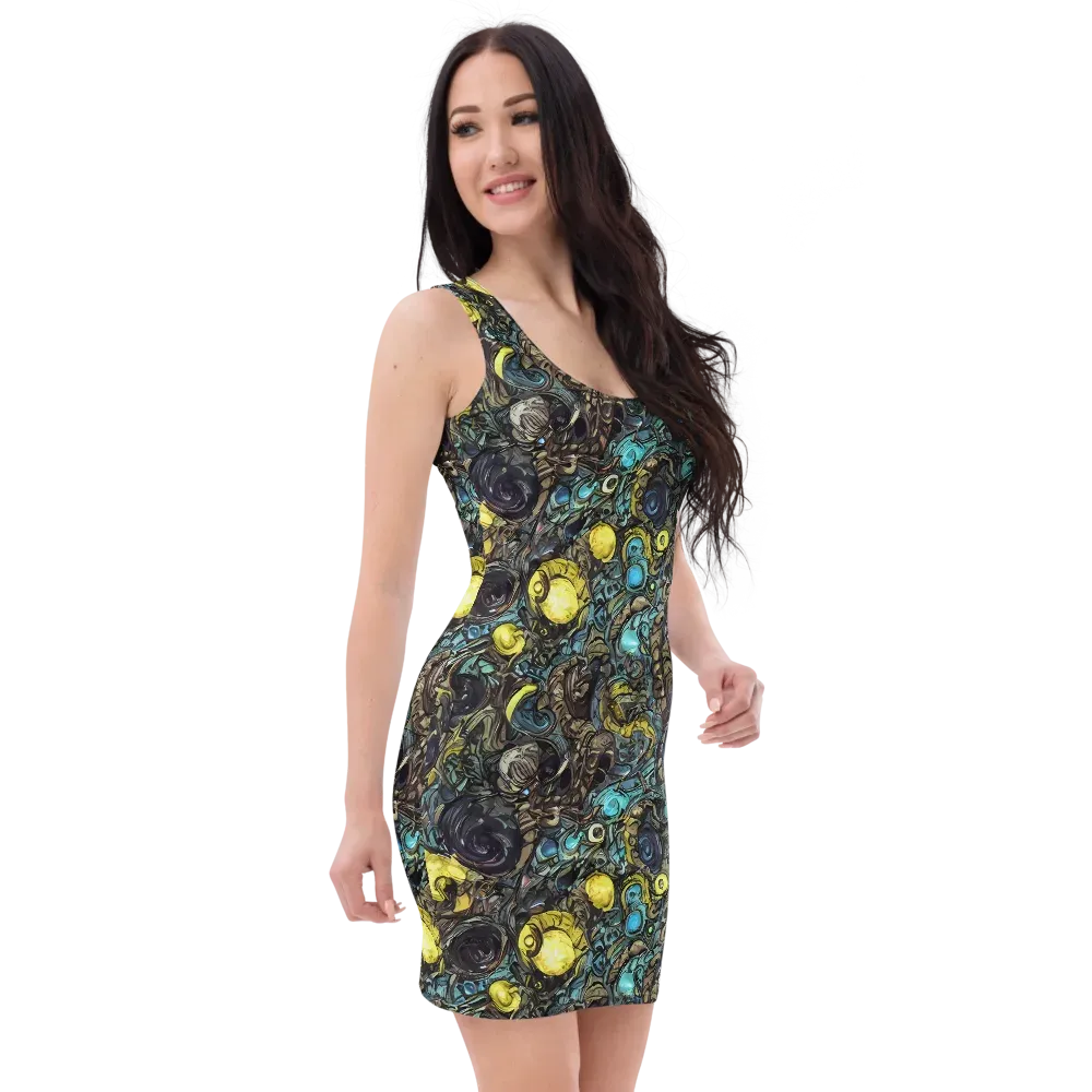 Nocturne Bloom on Bodycon Dress — Right Front