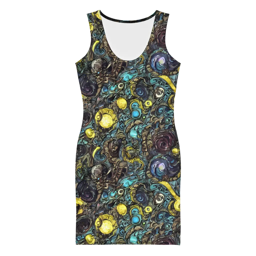 Nocturne Bloom on Bodycon Dress — Front