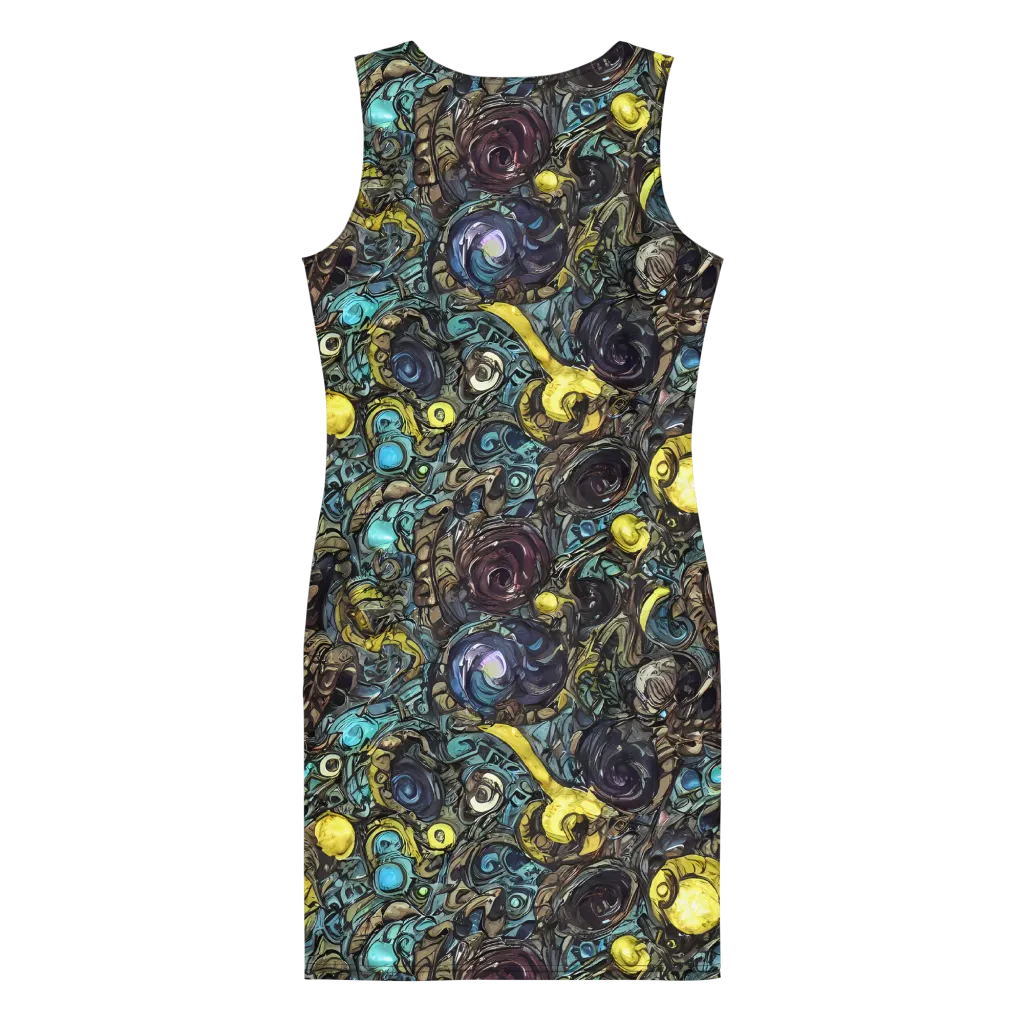 Nocturne Bloom on Bodycon Dress — Back
