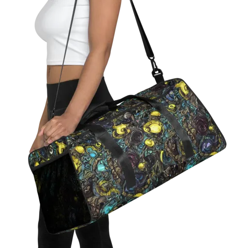Nocturne Bloom on a Duffle Bag