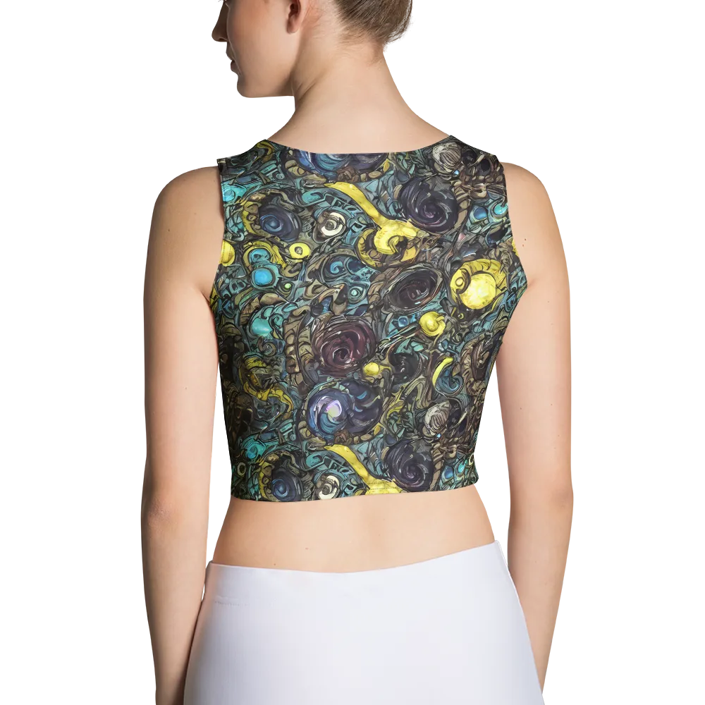 Nocturne Bloom on Crop Top — Back