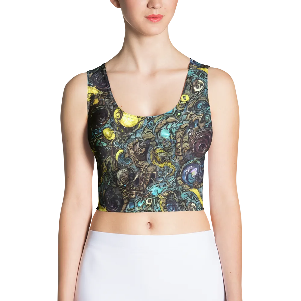 Nocturne Bloom on Crop Top — Front
