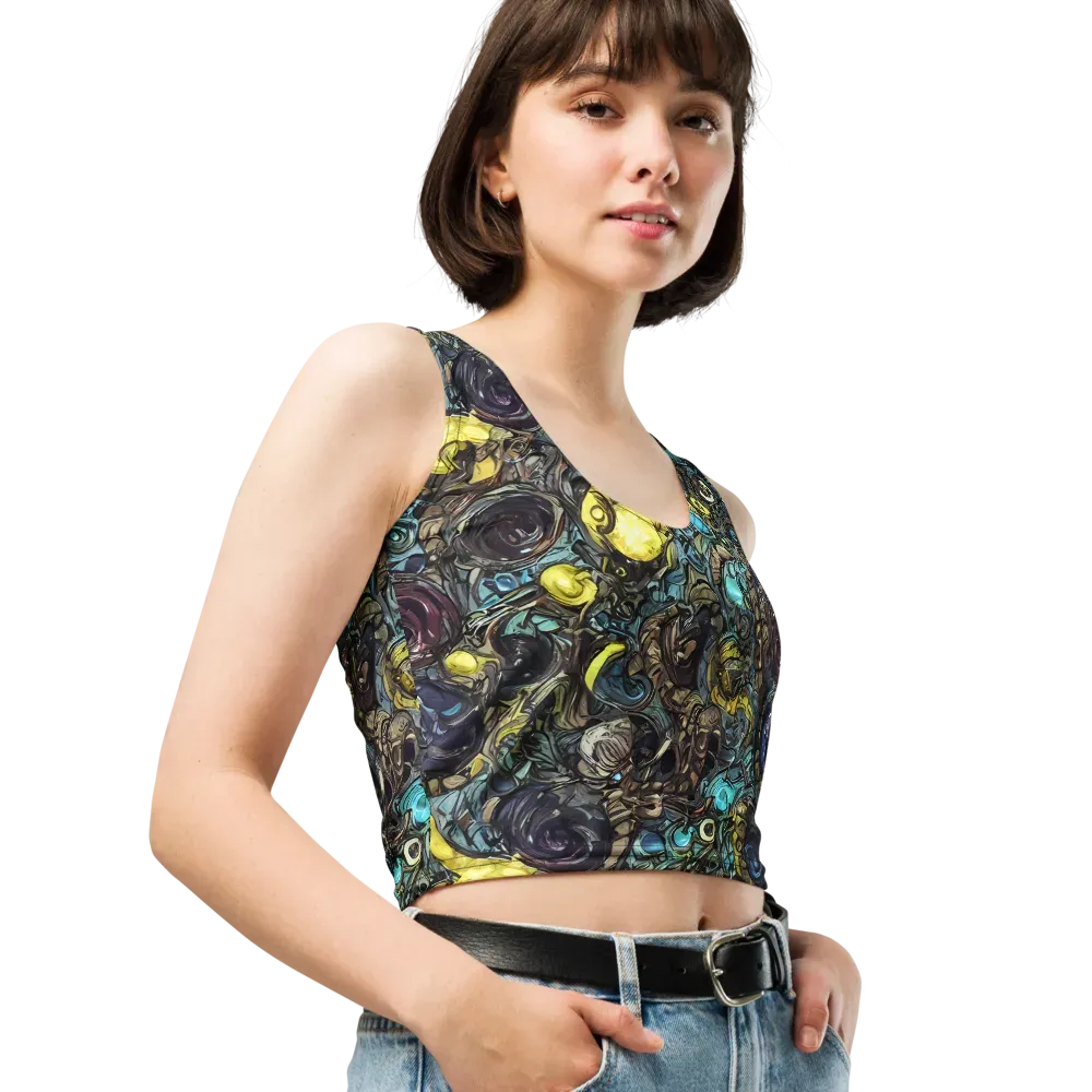 Nocturne Bloom on Crop Top — Right Front