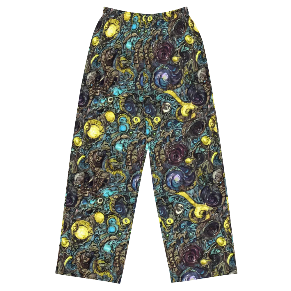 Nocturne Bloom on Wide-Leg Pants — Front