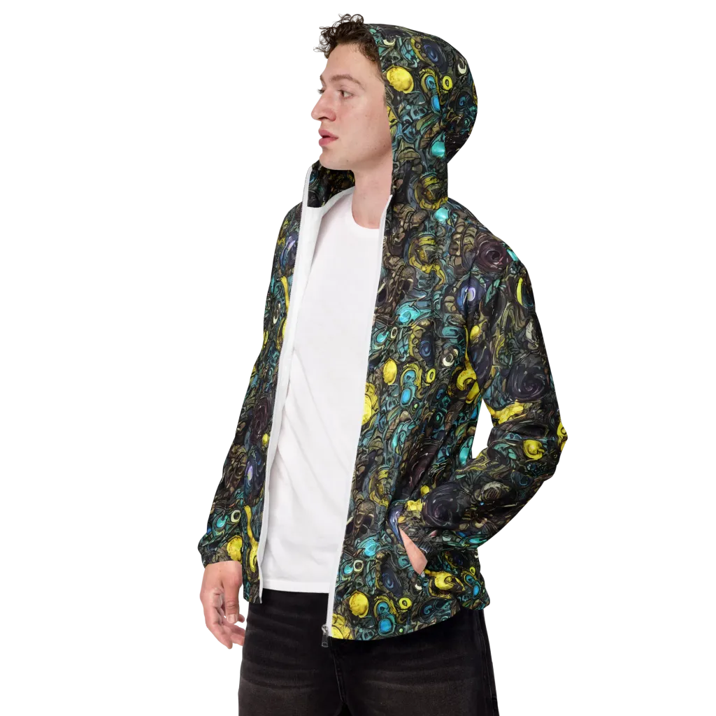 Nocturne Bloom on Men's Windbreaker — Left Front