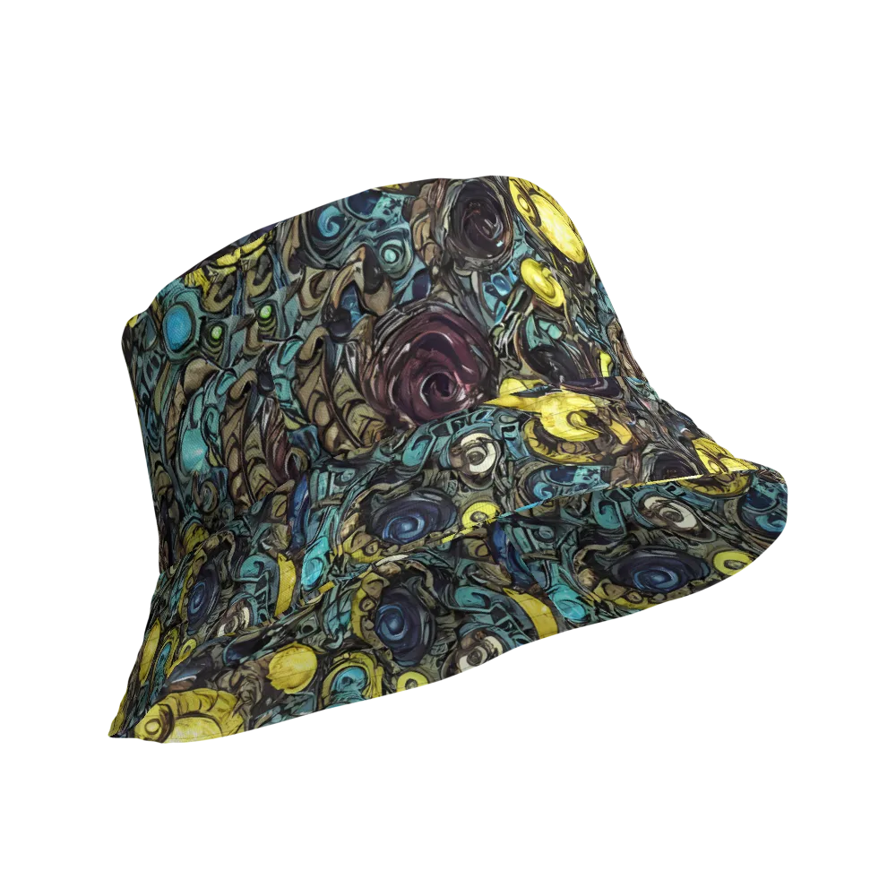 Nocturne Bloom on Reversible Bucket Hat — Product details Outside