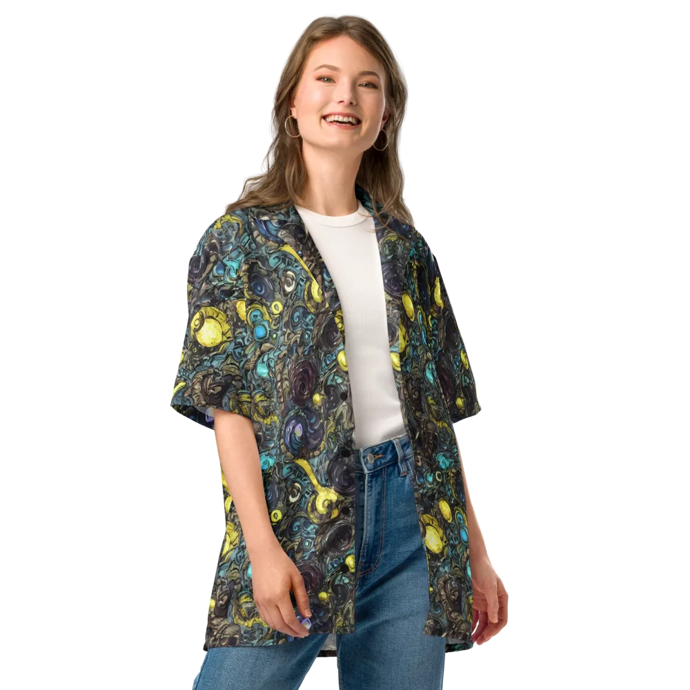 Nocturne Bloom on Button Shirt — Front