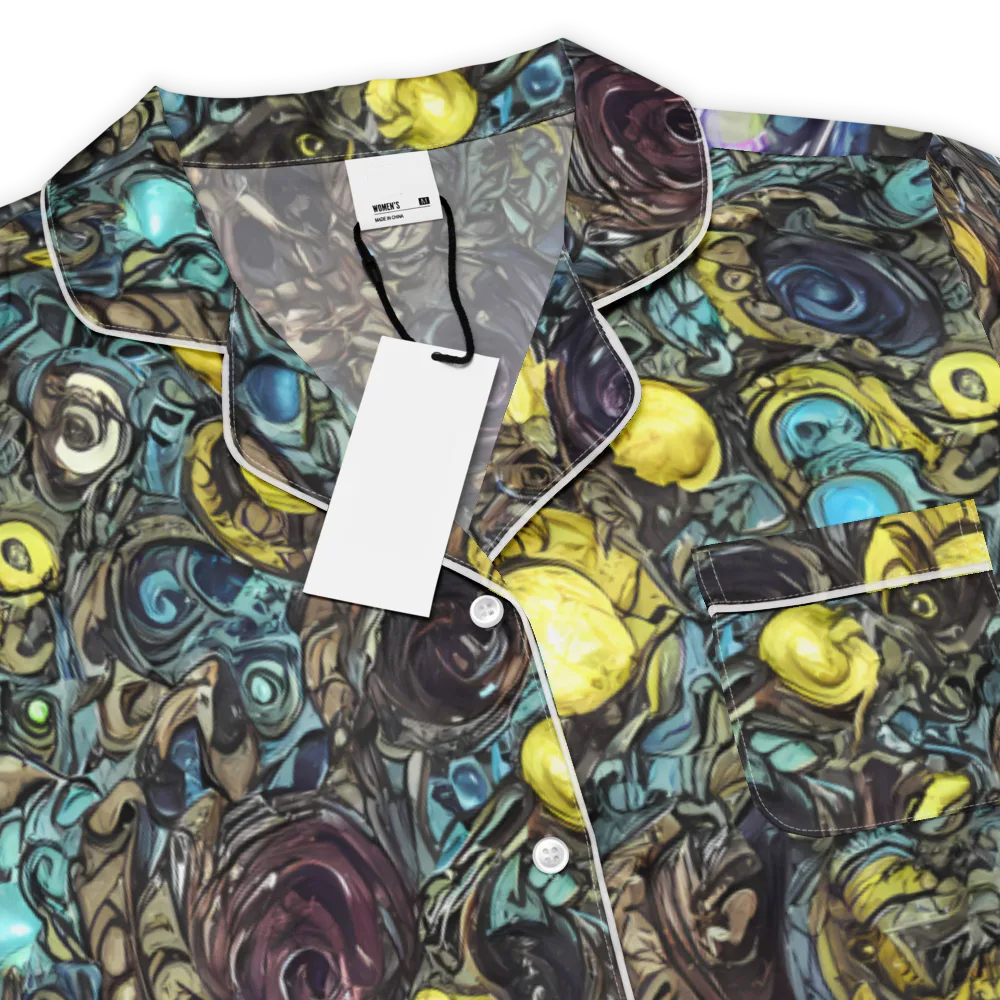 Nocturne Bloom on Women's Short Sleeve Pajama Top — Product details
