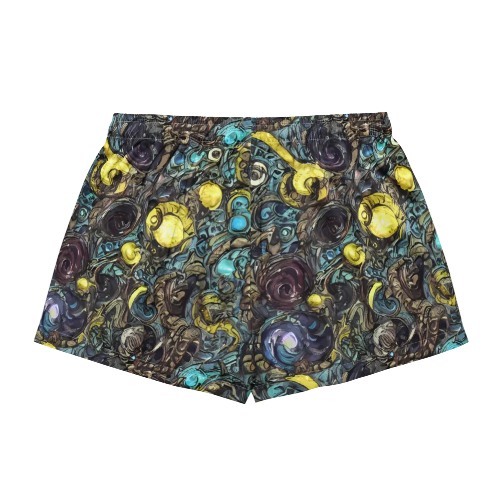 Nocturne Bloom on Women's Pajama Shorts — Back