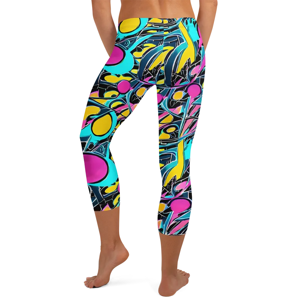 Neon Kinetics on Capri Leggings — Back