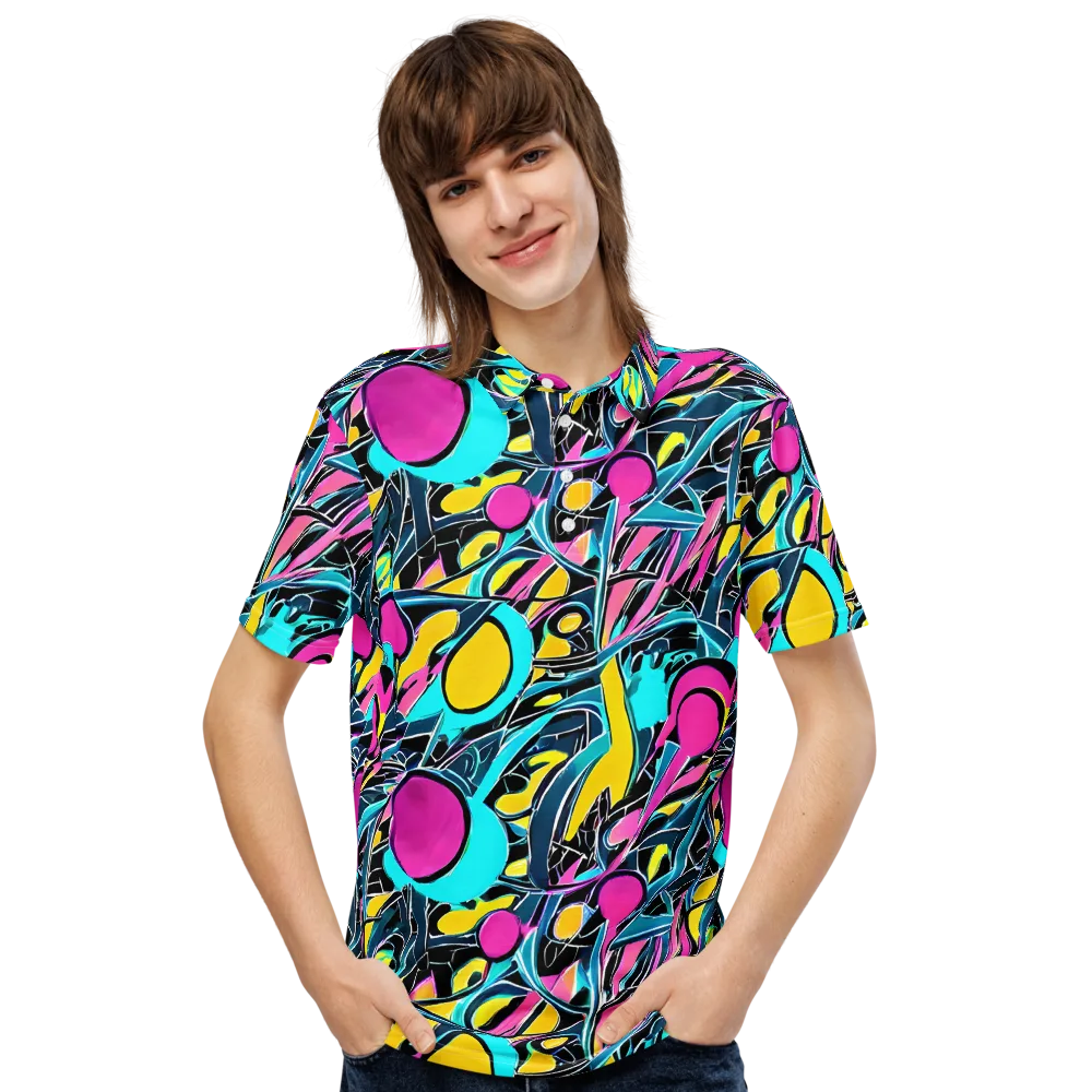Neon Kinetics on Men's Slim Fit Polo Shirt — Front