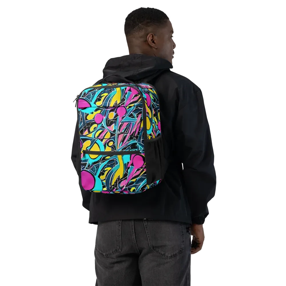 Neon Kinetics on Utility Backpack — Back