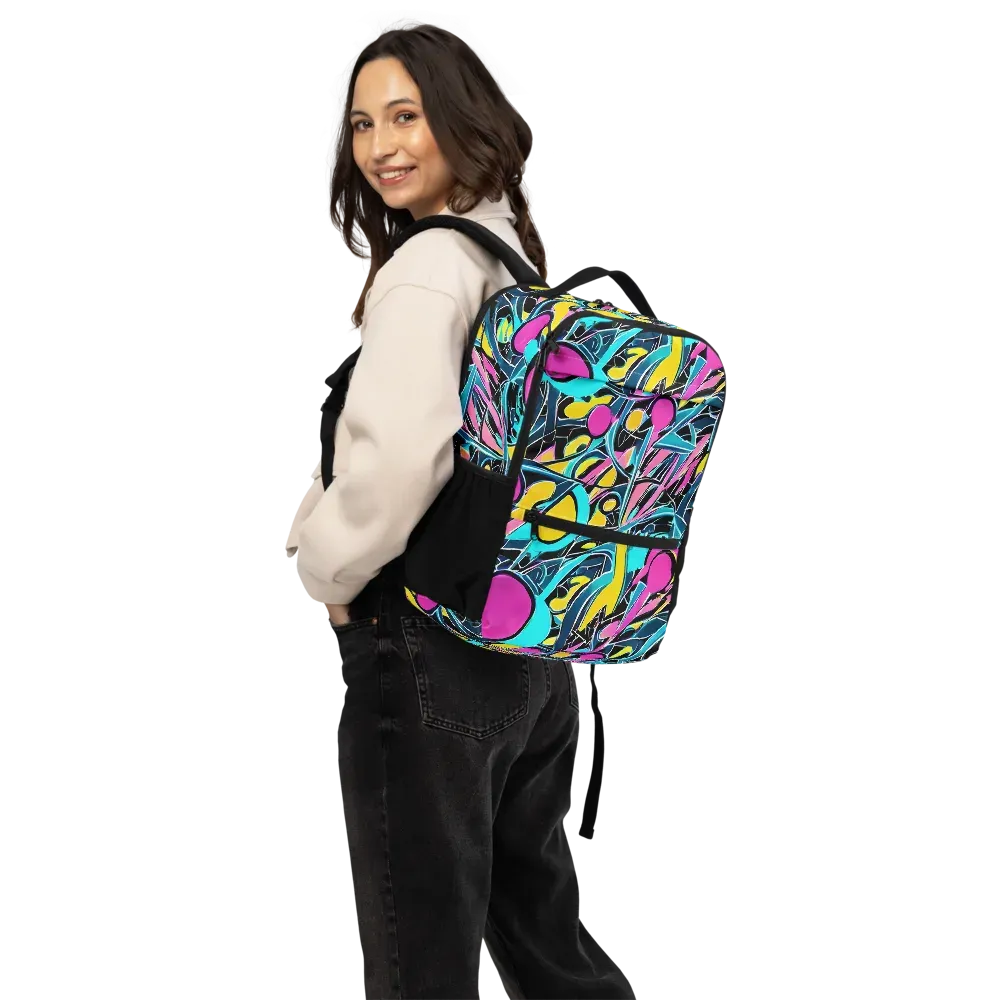 Neon Kinetics on Utility Backpack — Back