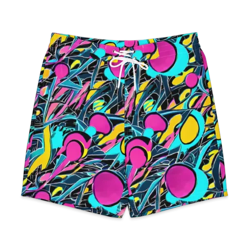 Neon Kinetics on a Men's Board Shorts