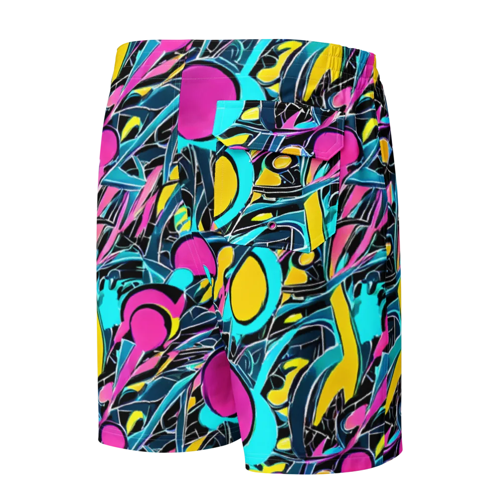 Neon Kinetics on Men's Board Shorts — Back