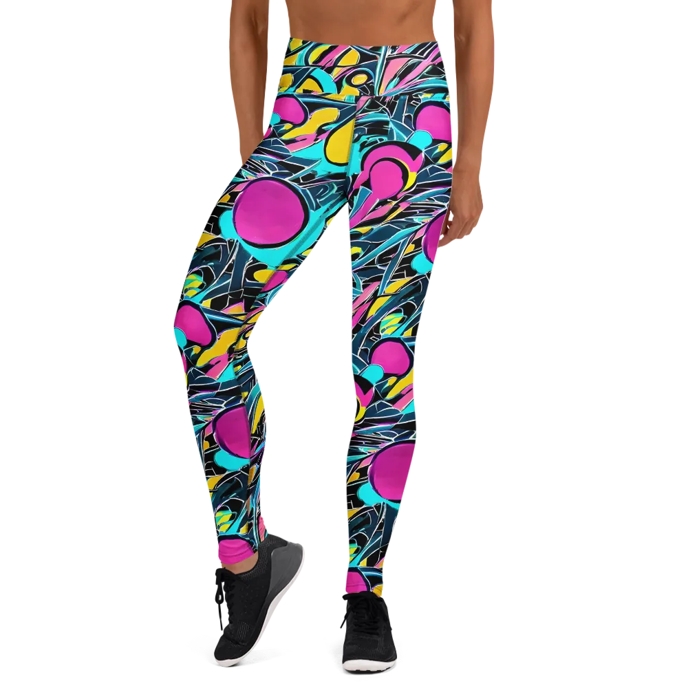 Neon Kinetics on Yoga Leggings — Front