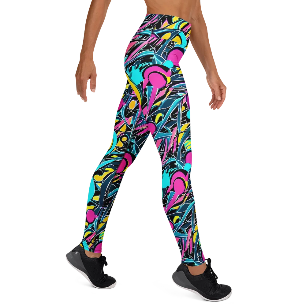 Neon Kinetics on Yoga Leggings — Right