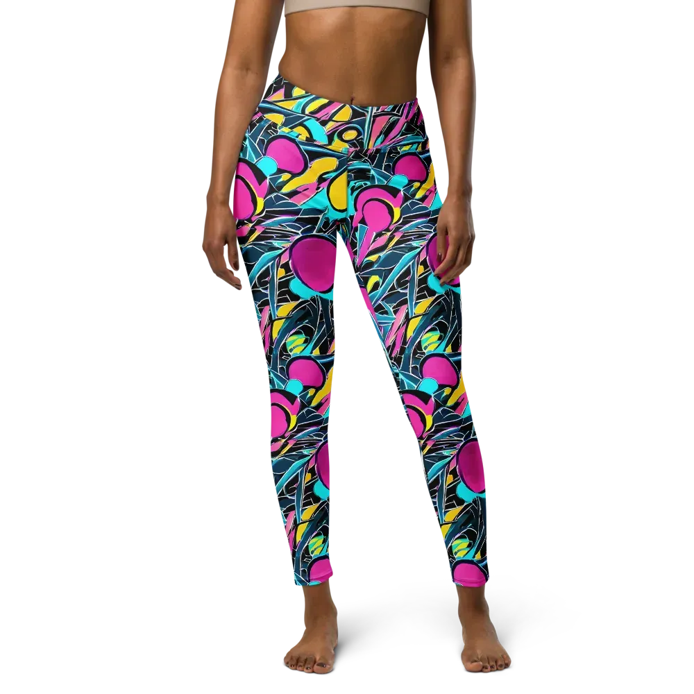 Neon Kinetics on Yoga Leggings — Front