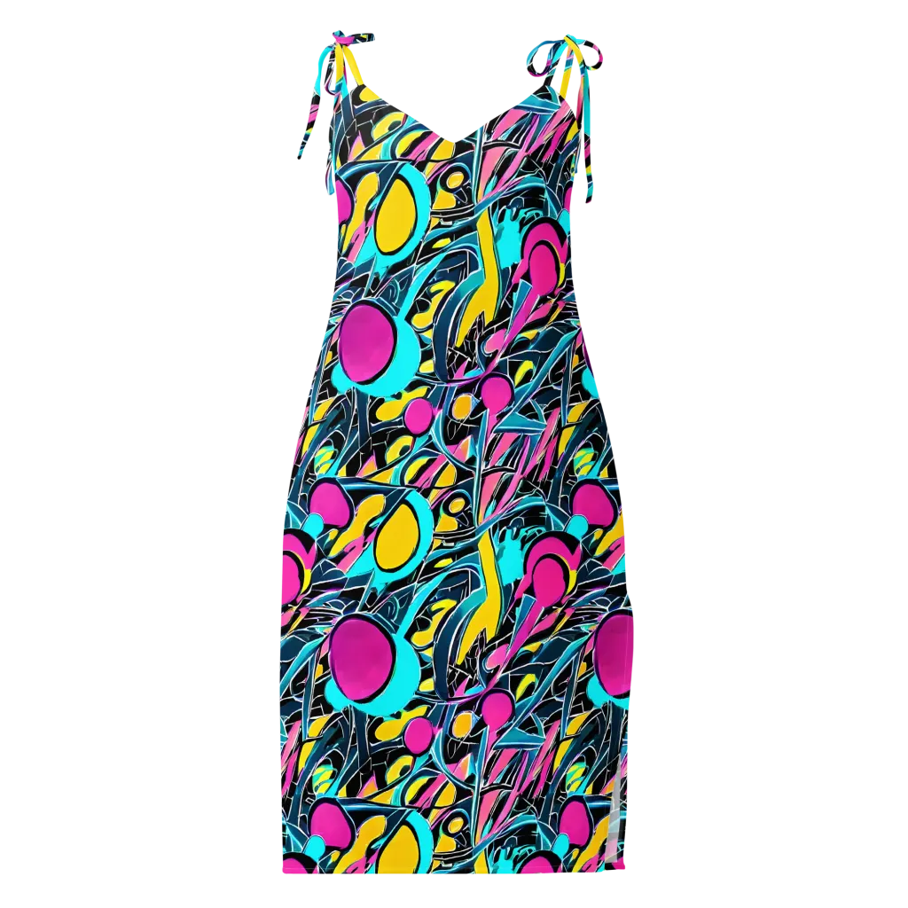 Neon Kinetics on Slip Dress — Front