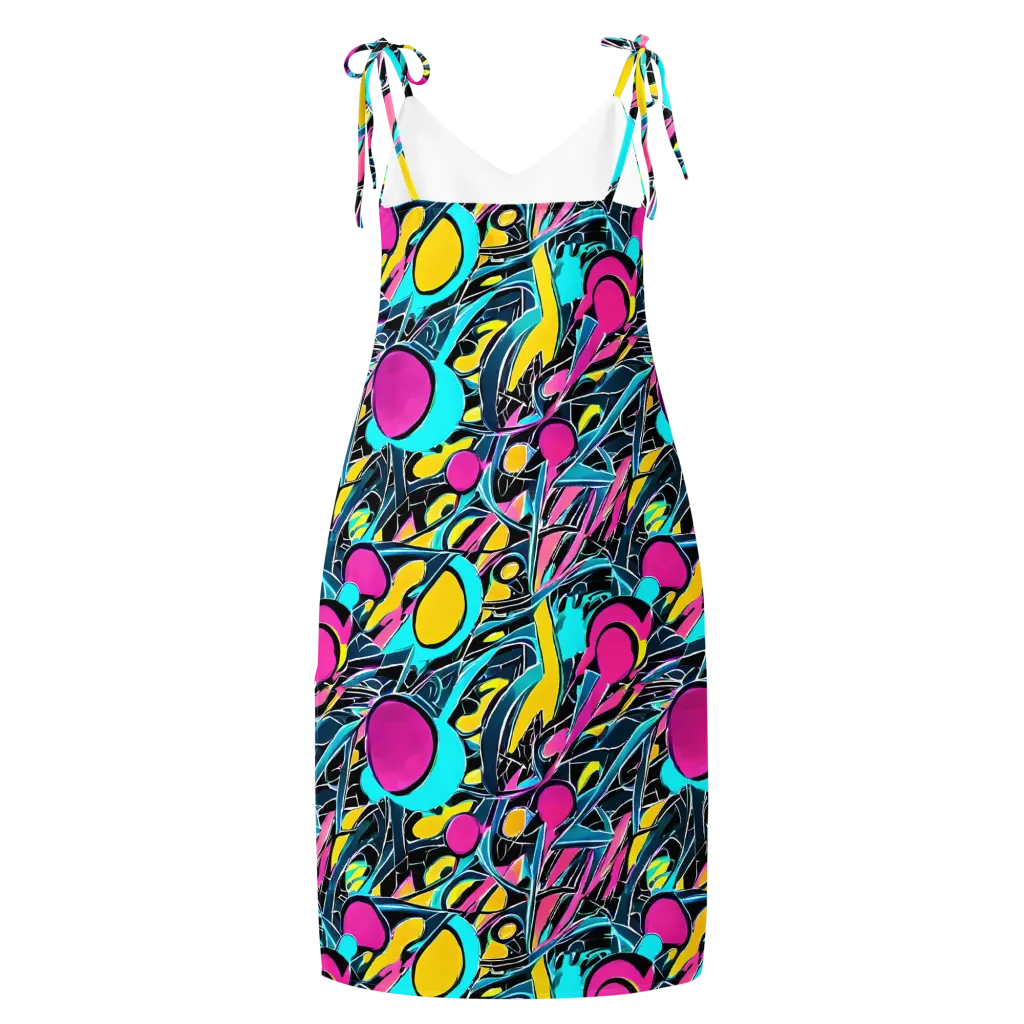 Neon Kinetics on Slip Dress — Back