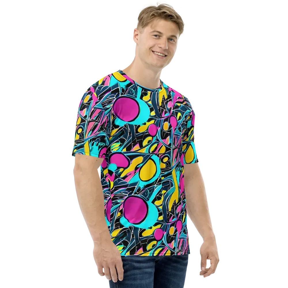 Neon Kinetics on Men's Crew Neck T-Shirt — Right