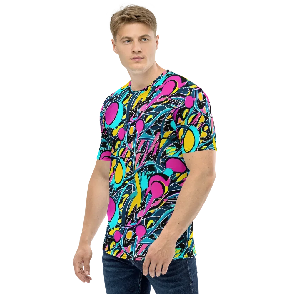 Neon Kinetics on Men's Crew Neck T-Shirt — Left