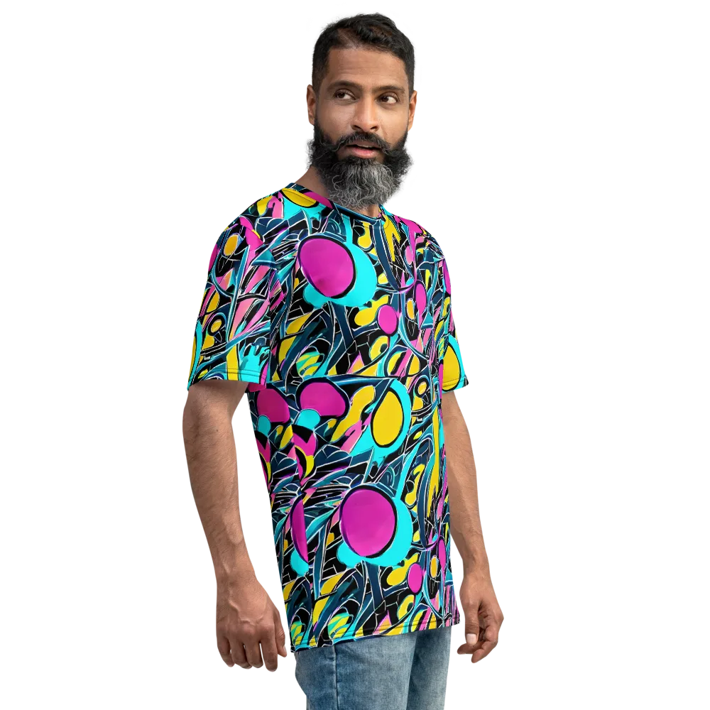 Neon Kinetics on Men's Crew Neck T-Shirt — Right