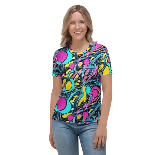 Neon Kinetics on a Women's Crew Neck T-Shirt