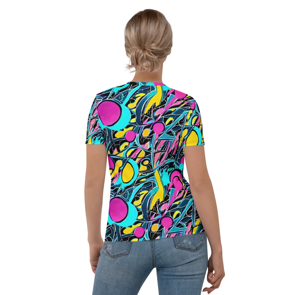 Neon Kinetics on Women's Crew Neck T-Shirt — Back
