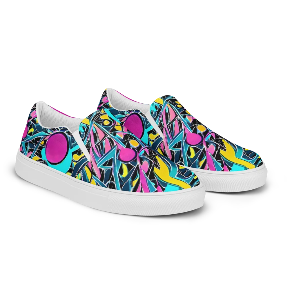 Neon Kinetics on Men's Slip-On Canvas Shoes — Right Front