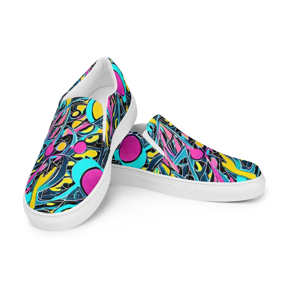 Neon Kinetics on Men's Slip-On Canvas Shoes — Left Front