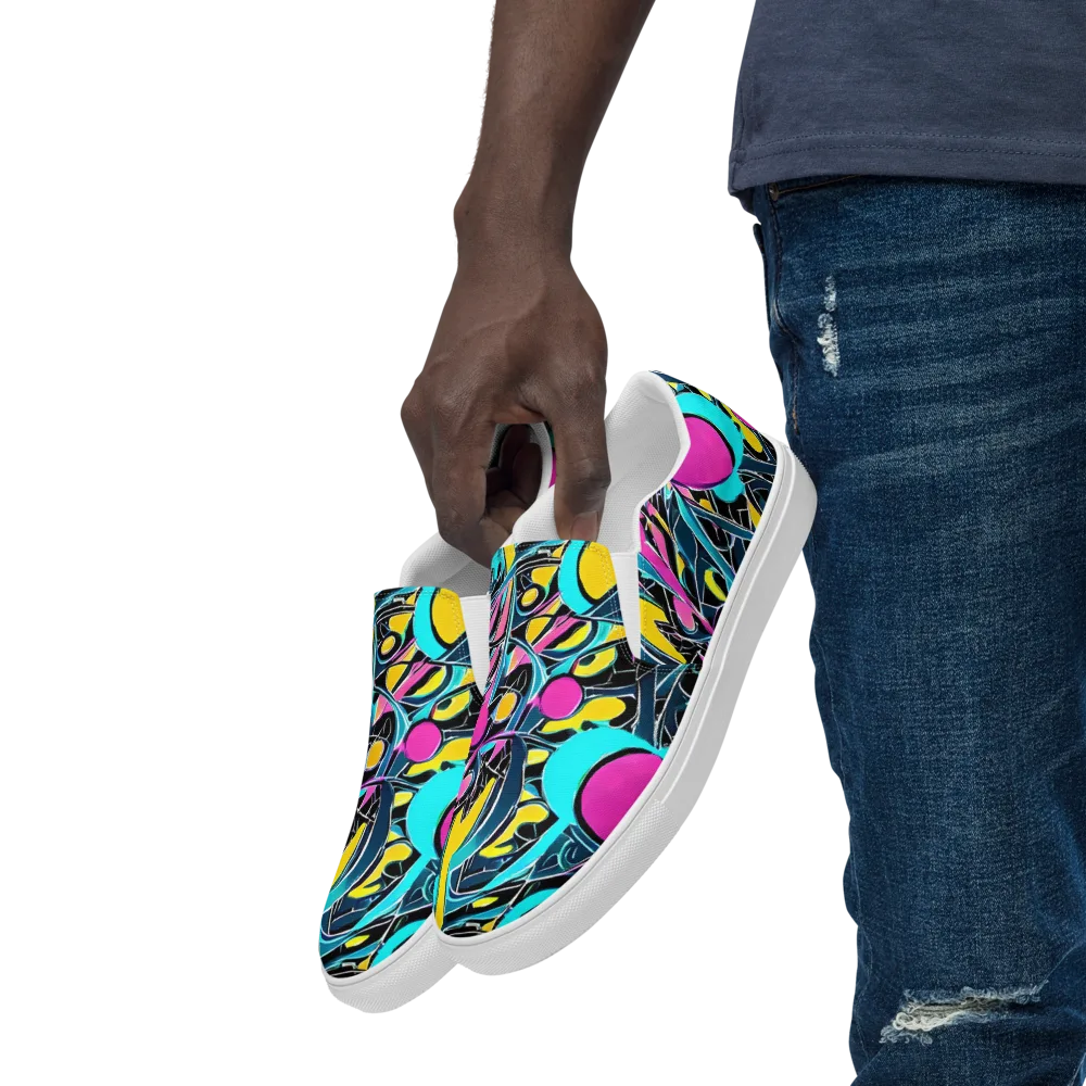 Neon Kinetics on Men's Slip-On Canvas Shoes — Left Front