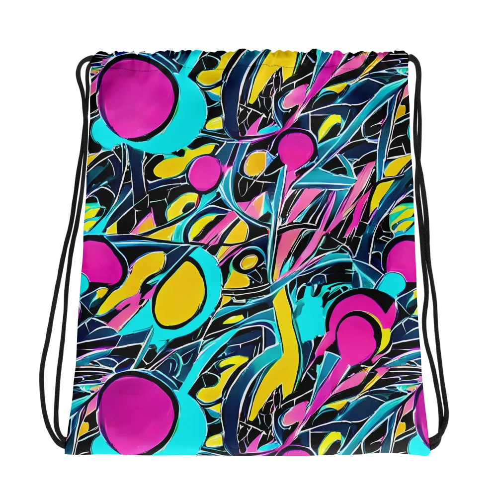 Neon Kinetics on Drawstring Bag — Photo