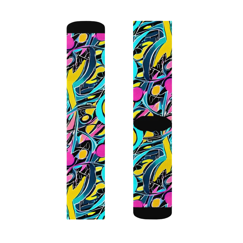 Neon Kinetics on Socks — Left Sock