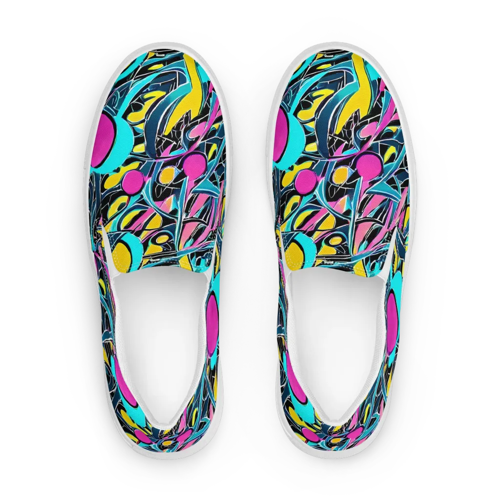 Neon Kinetics on Women's Slip-On Canvas Shoes — Front