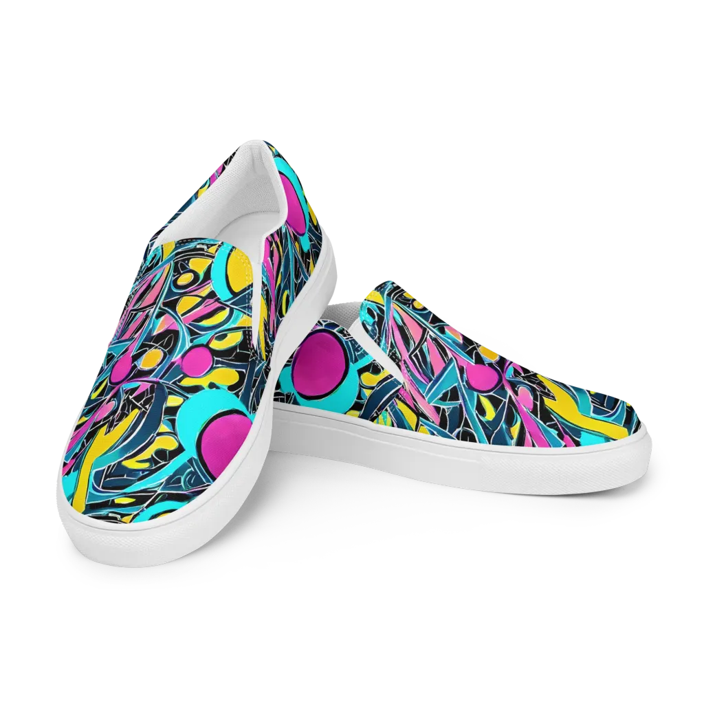 Neon Kinetics on Women's Slip-On Canvas Shoes — Left Front