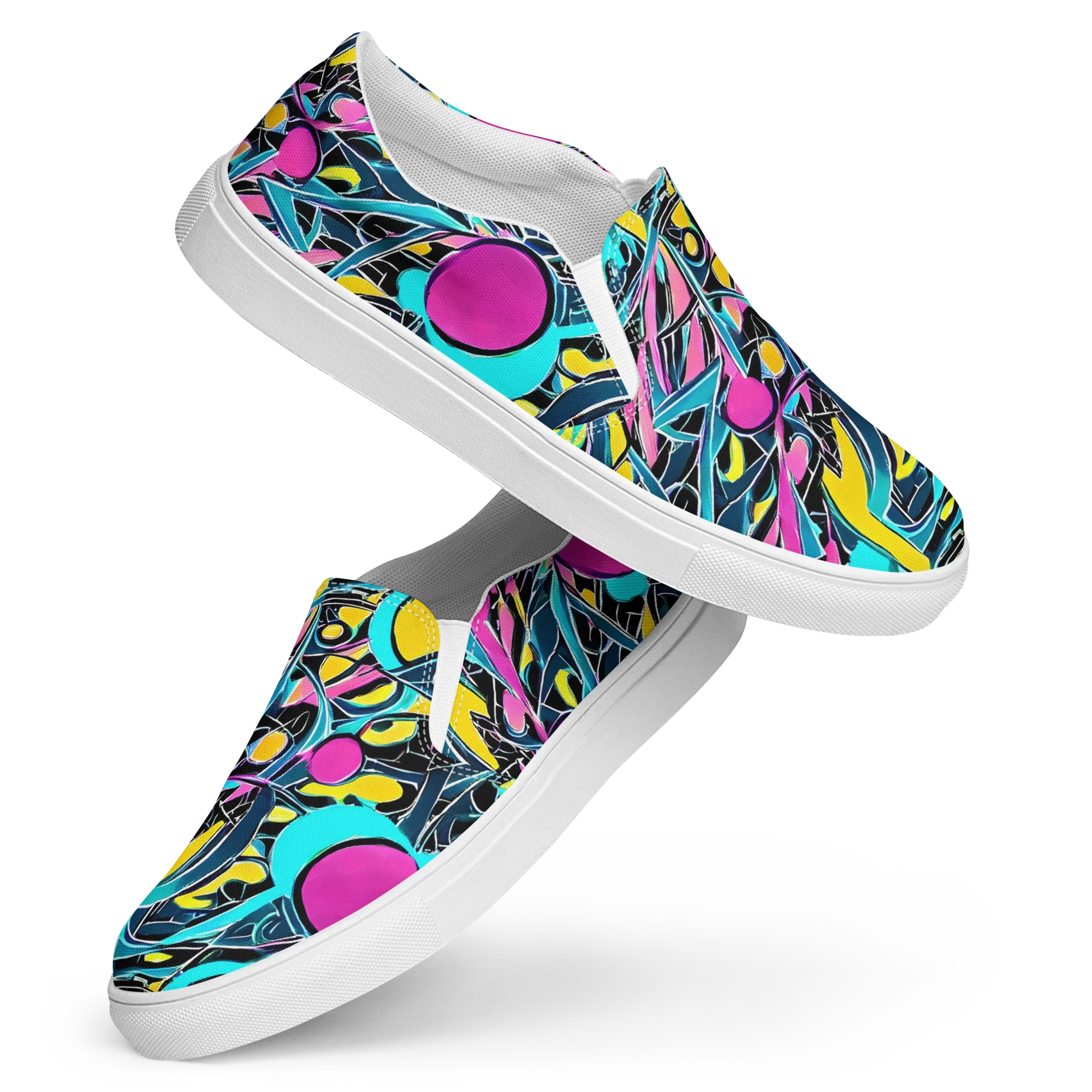 Neon Kinetics on Women's Slip-On Canvas Shoes — Front