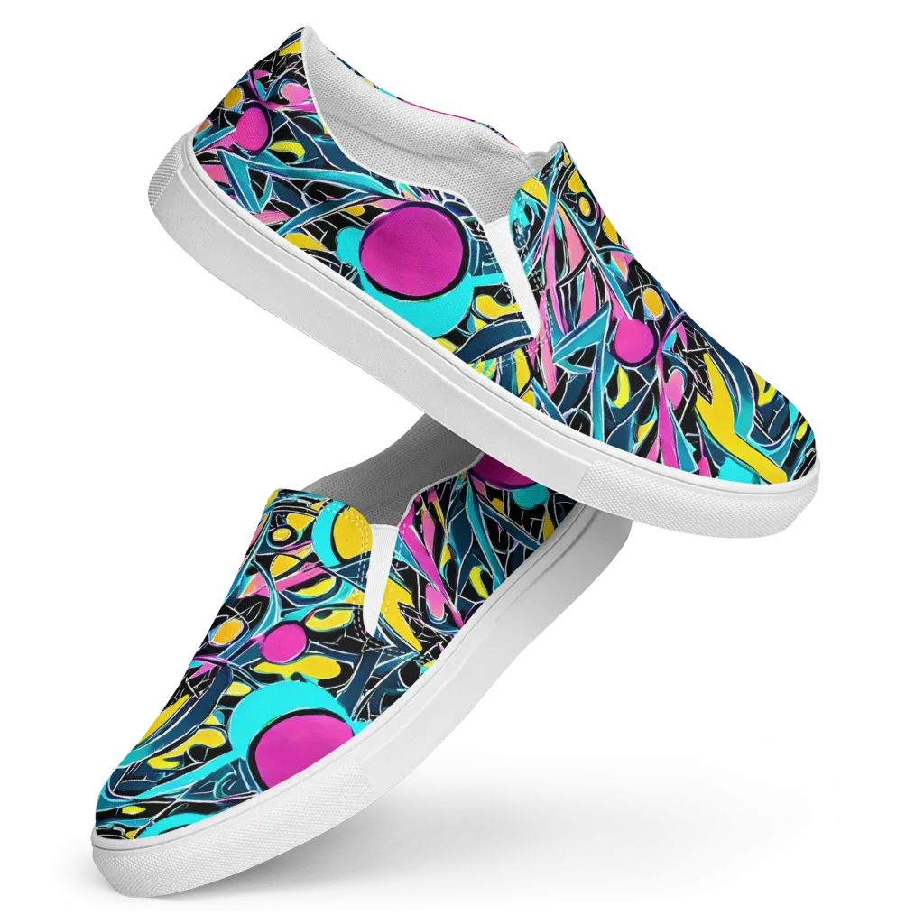 Neon Kinetics on Women's Slip-On Canvas Shoes — Front