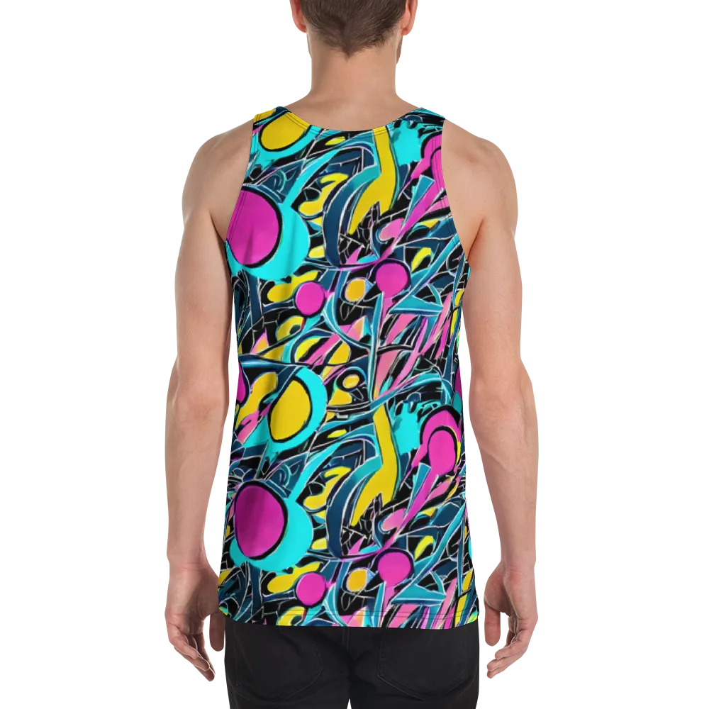 Neon Kinetics on Men's Tank Top — Back