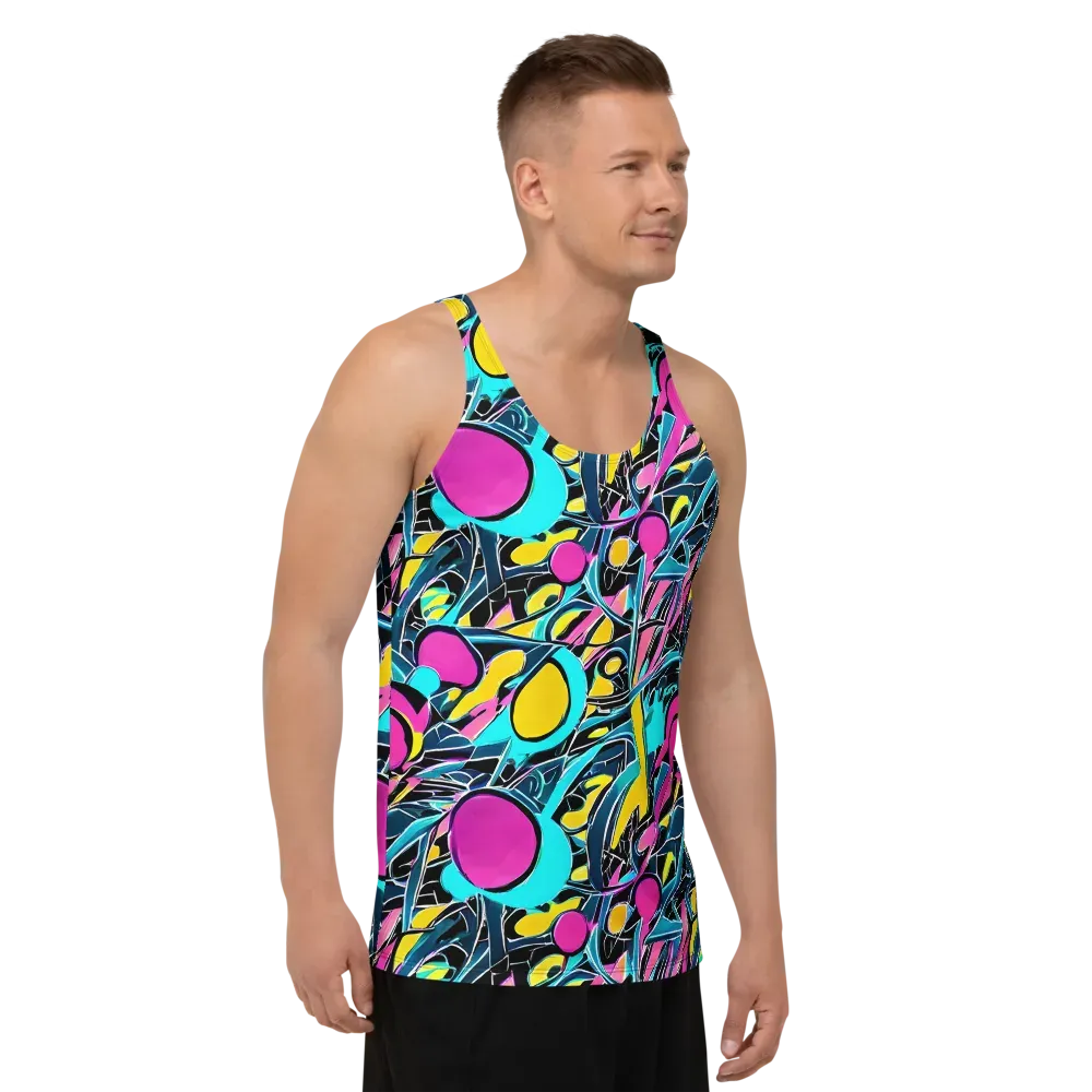 Neon Kinetics on Men's Tank Top — Right Front