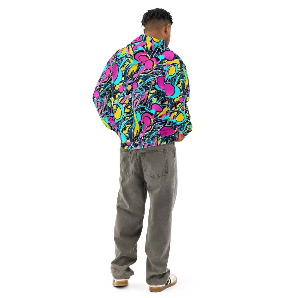 Neon Kinetics on Cotton Hoodie — Back