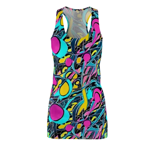 Neon Kinetics on a Racerback Dress