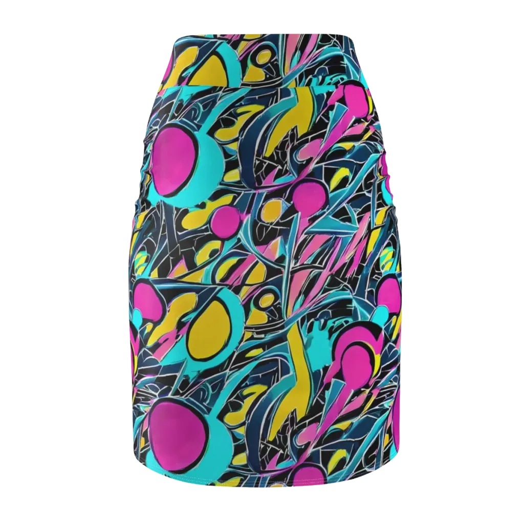Neon Kinetics on Pencil Skirt — Back