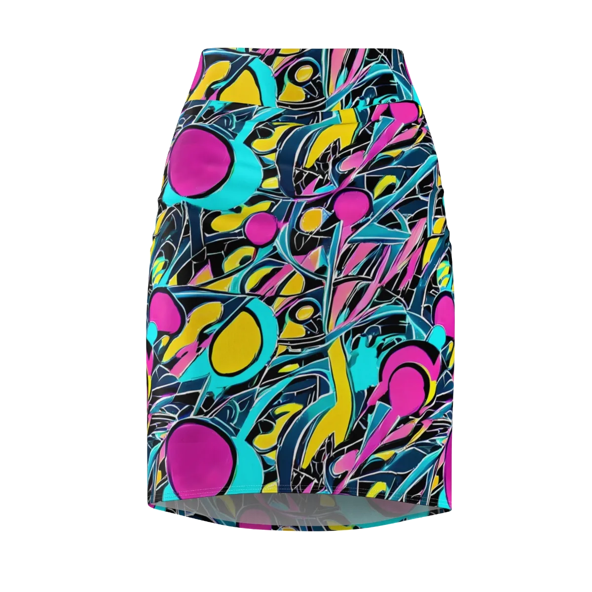 Neon Kinetics on Pencil Skirt — Front