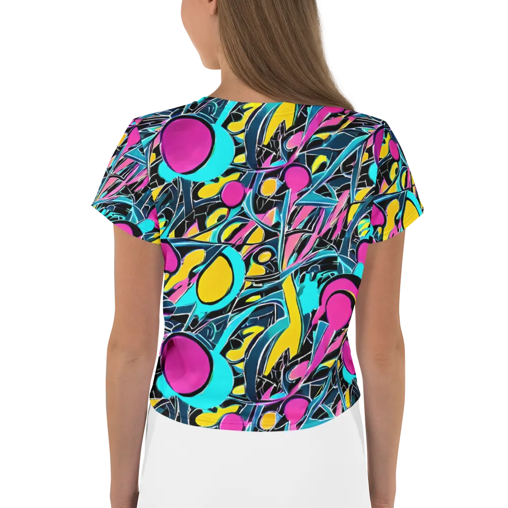 Neon Kinetics on Crop Tee — Back