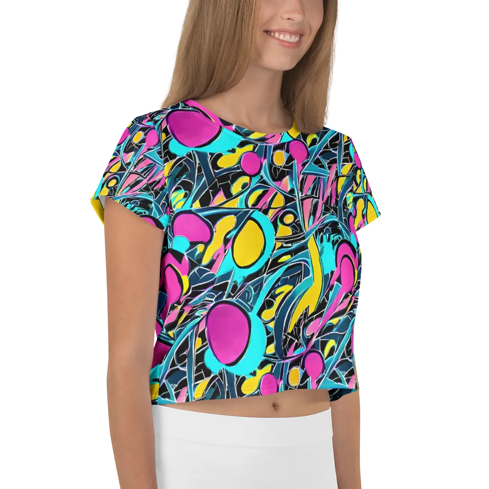 Neon Kinetics on Crop Tee — Right