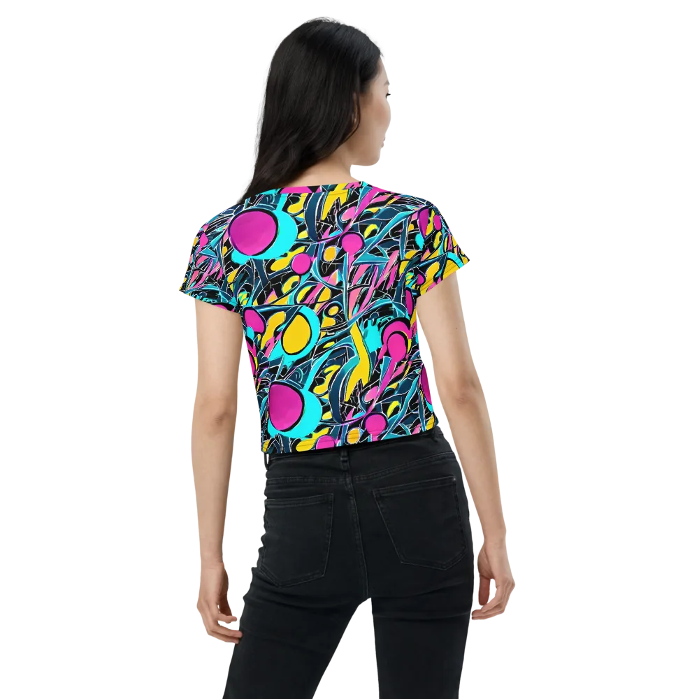 Neon Kinetics on Crop Tee — Back