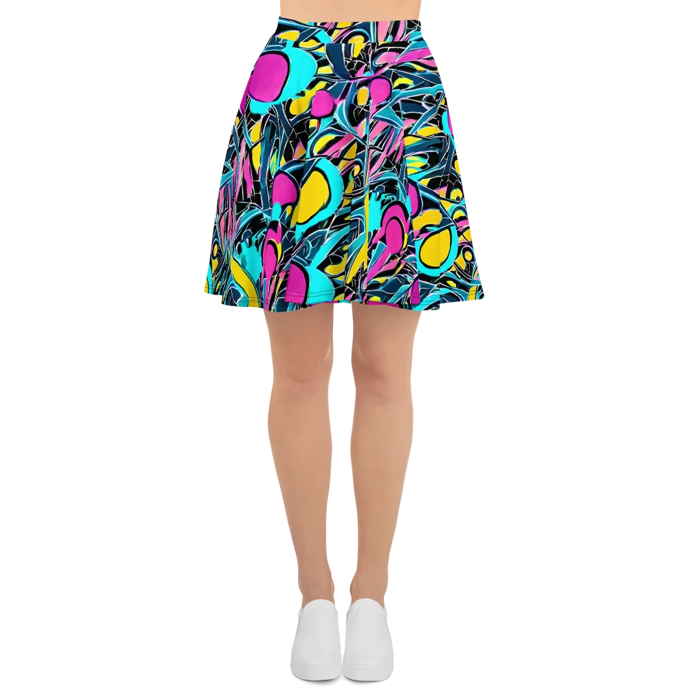 Neon Kinetics on Skater Skirt — Front