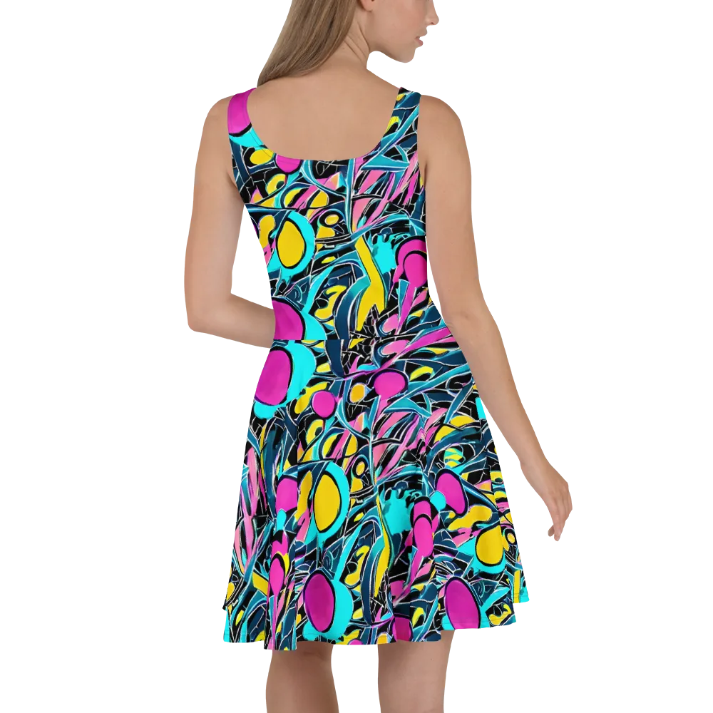 Neon Kinetics on Skater Dress — Back